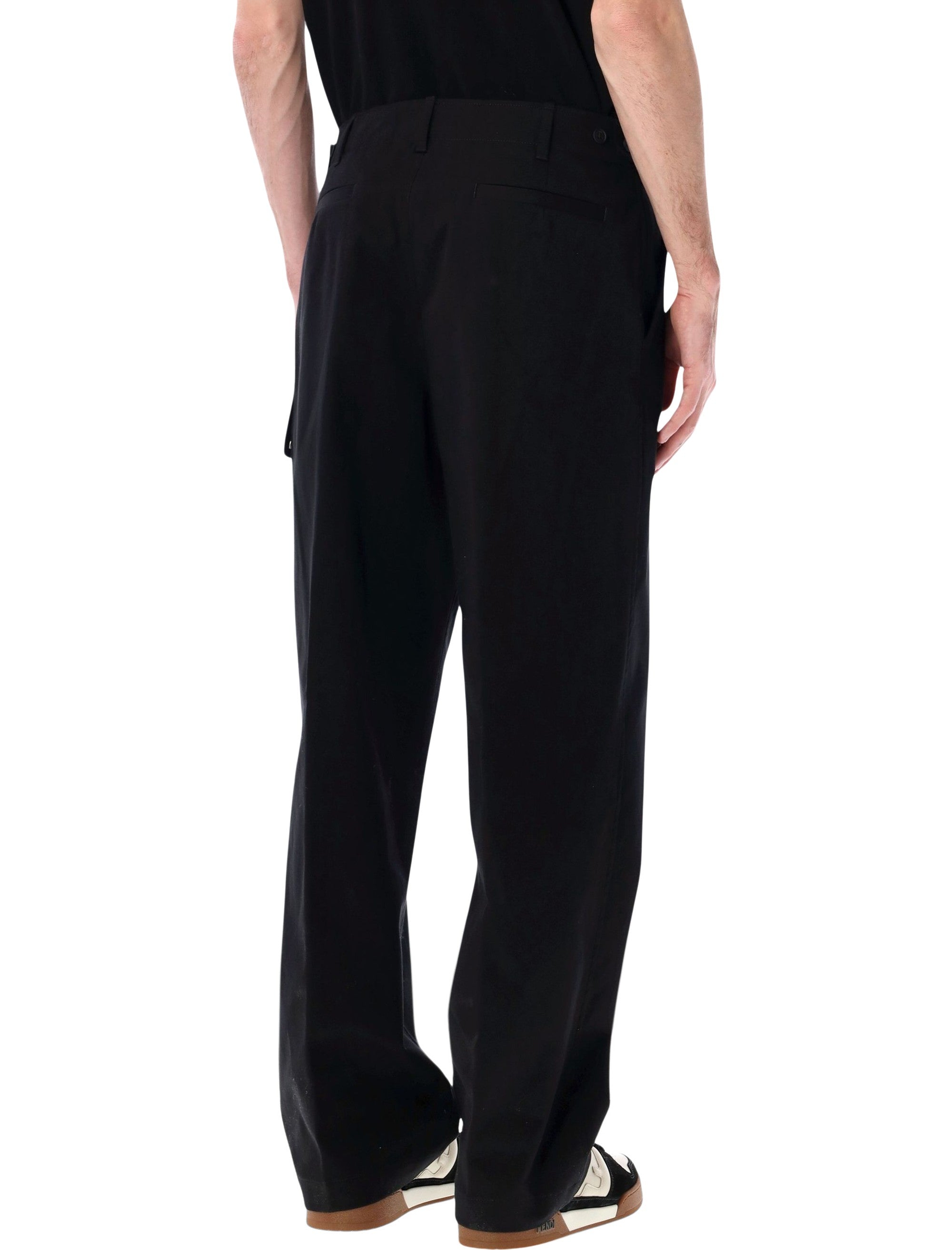 Gabardine Cargo Trousers
