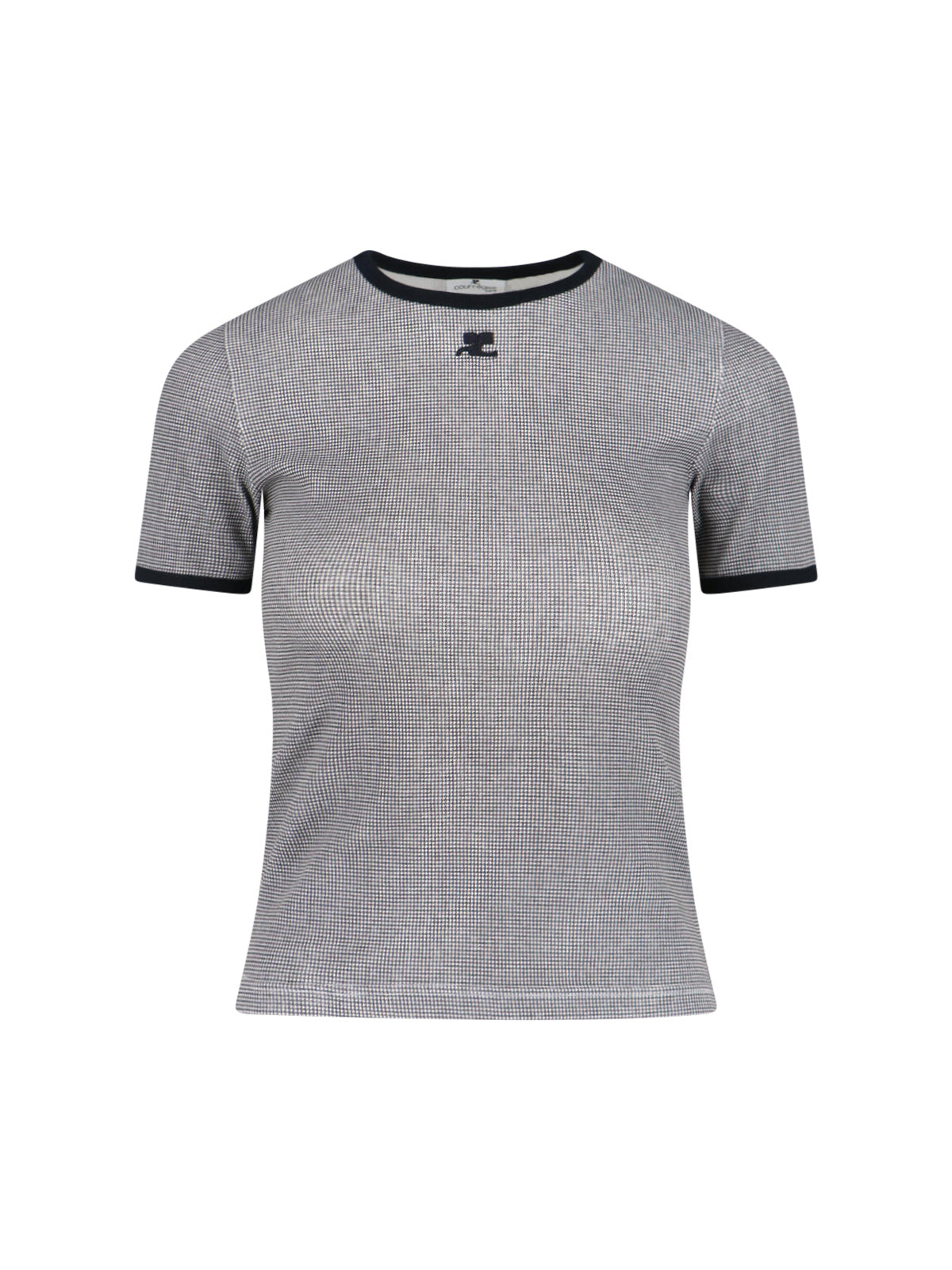 Houndstooth Logo T-Shirt – Black and White