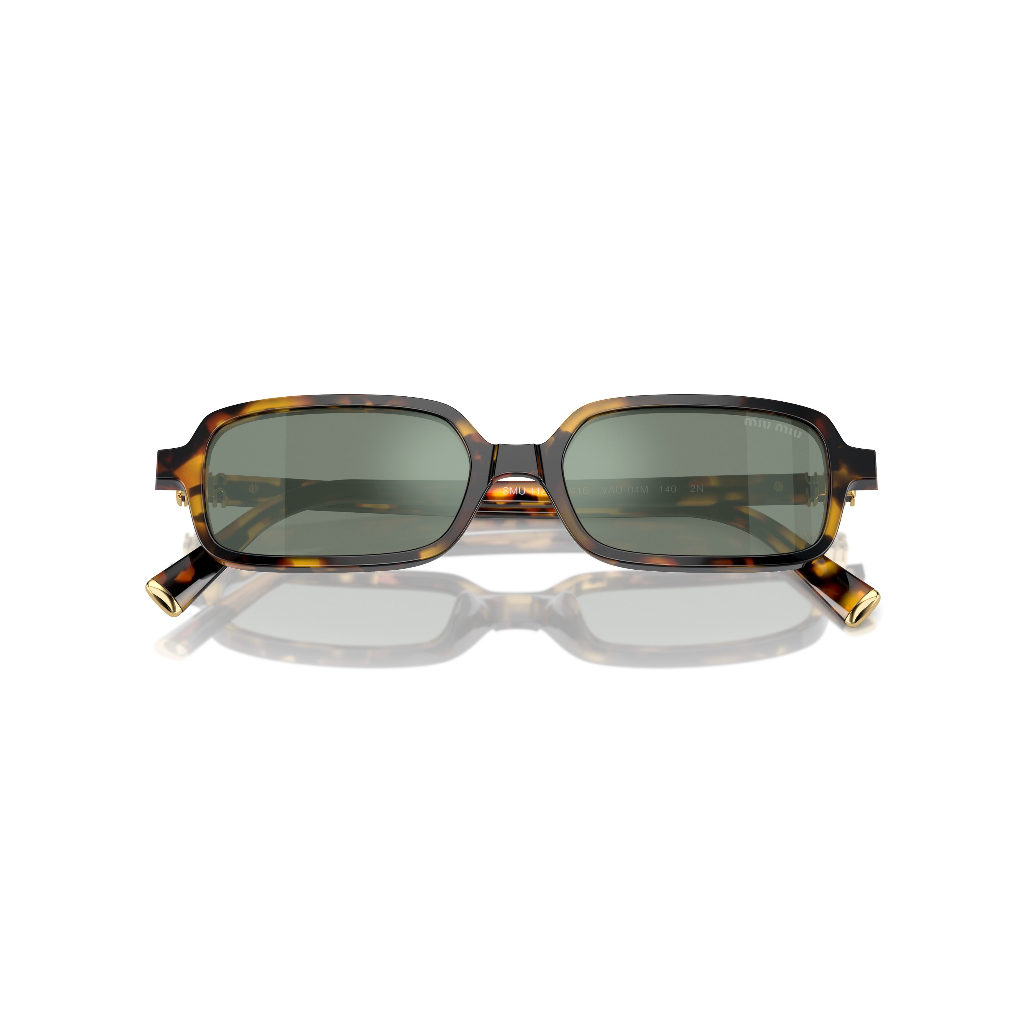0mu 11zs Rectangular Tortoiseshell Acetate Sunglasses