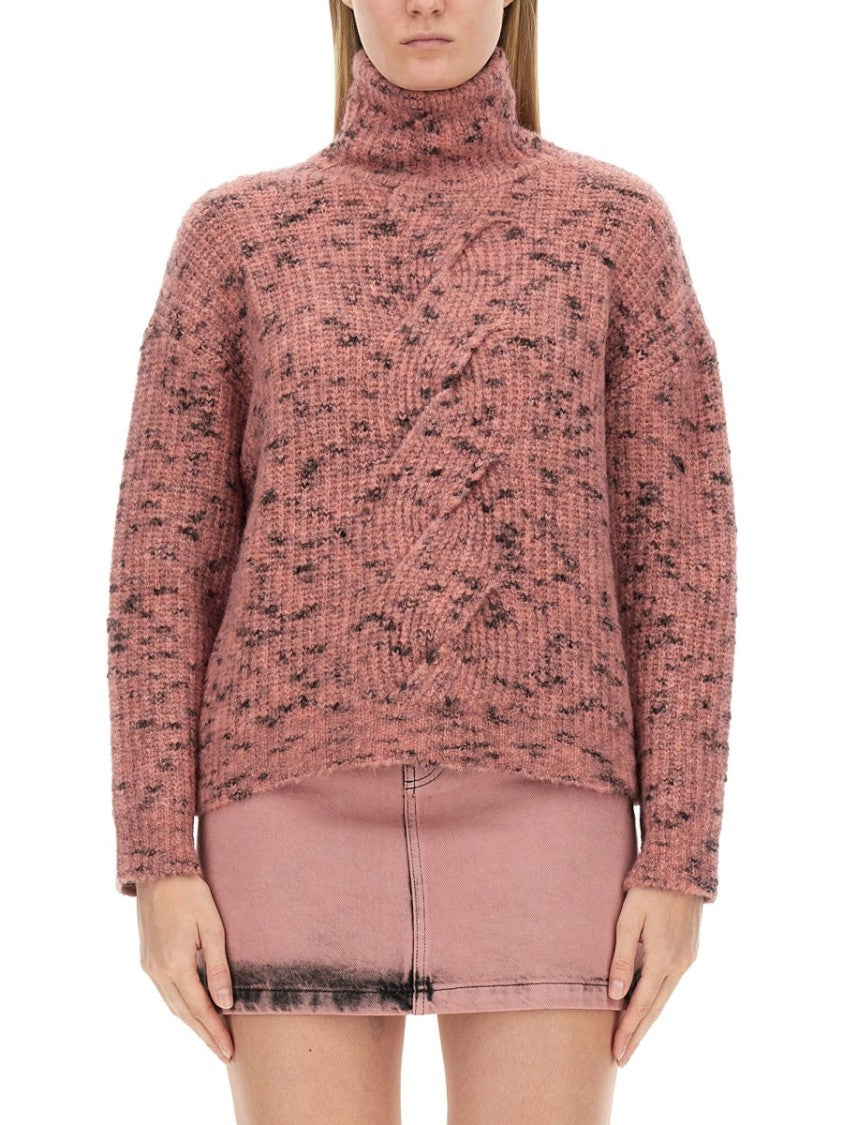 Textured Knit Turtleneck Shirt