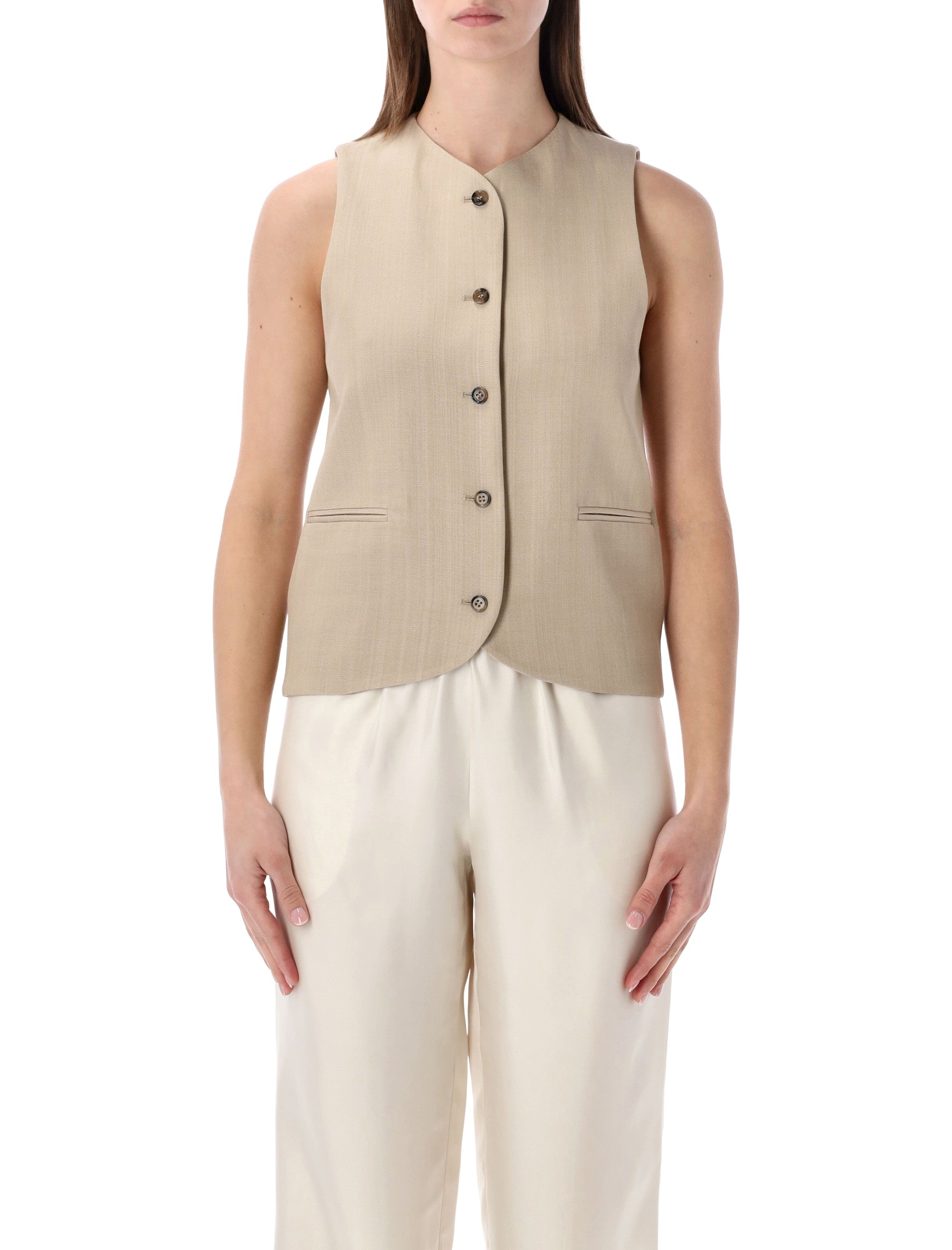 Paco Tailored Vest With Softly Structured Fit And Discreet Pockets