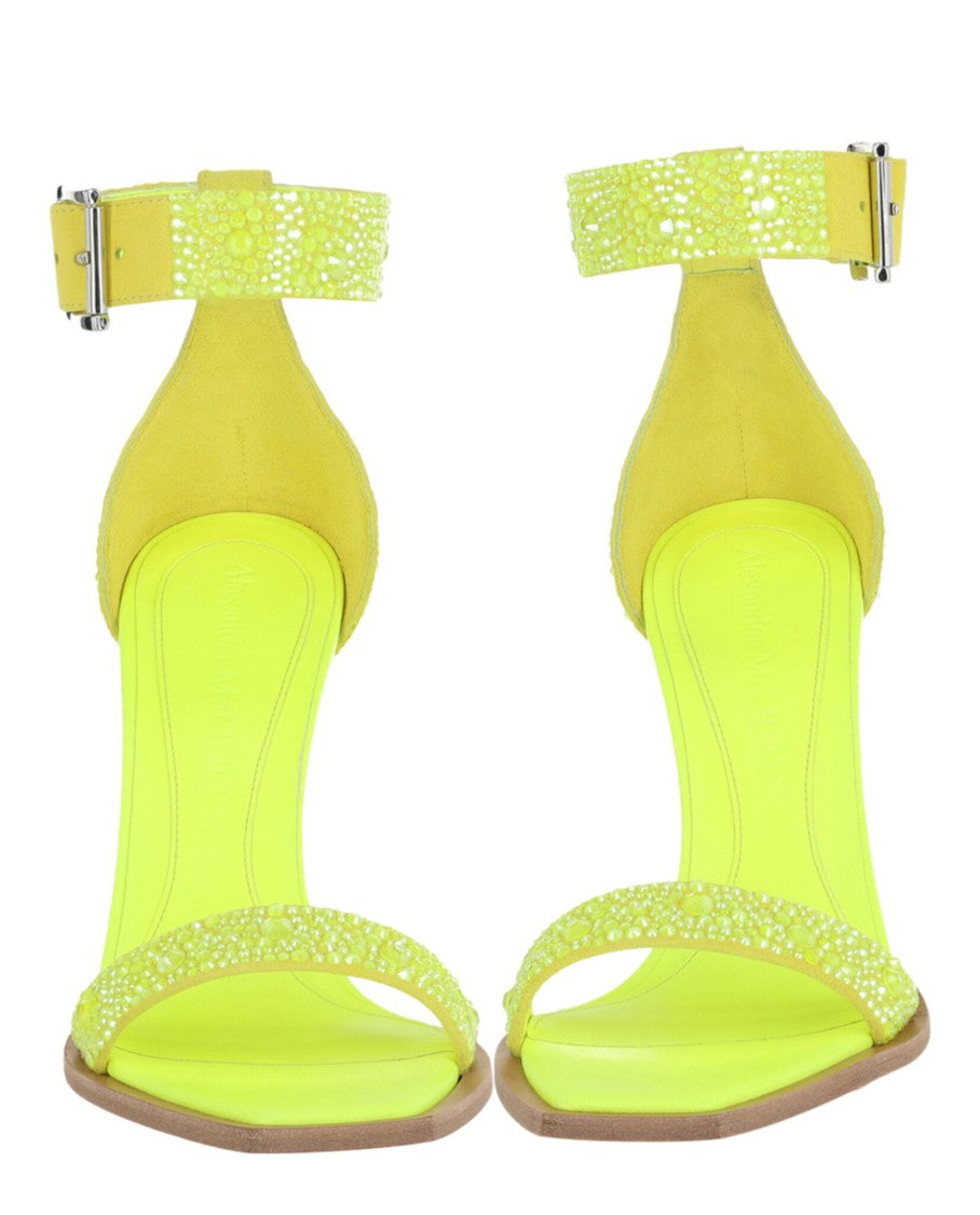 Crystal Embellished Heel Sandals