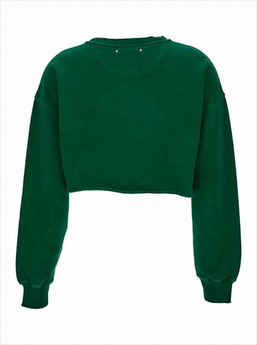 Long-Sleeve Cropped T-Shirt with Bold Graphic Print