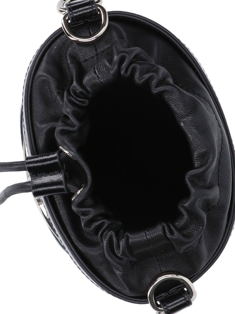 Structured Bucket Bag With Drawstring Closure