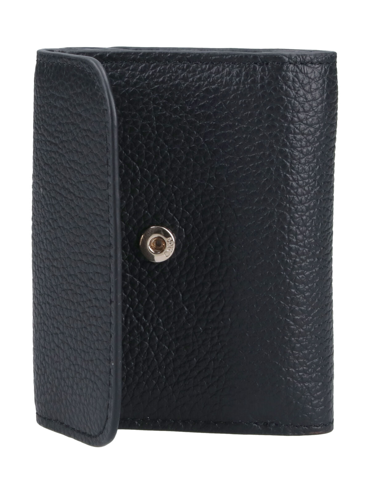 Black Alphabet Textured Leather Wallet