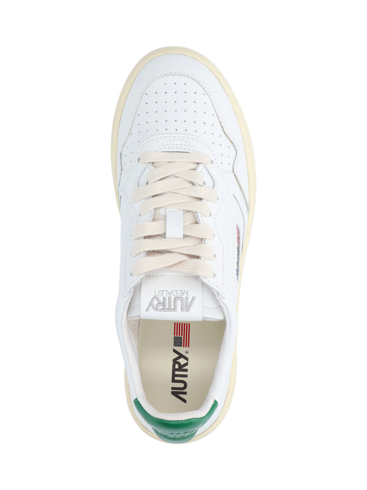 Low-Top White Leather Sneakers With Multicolor Embroidery
