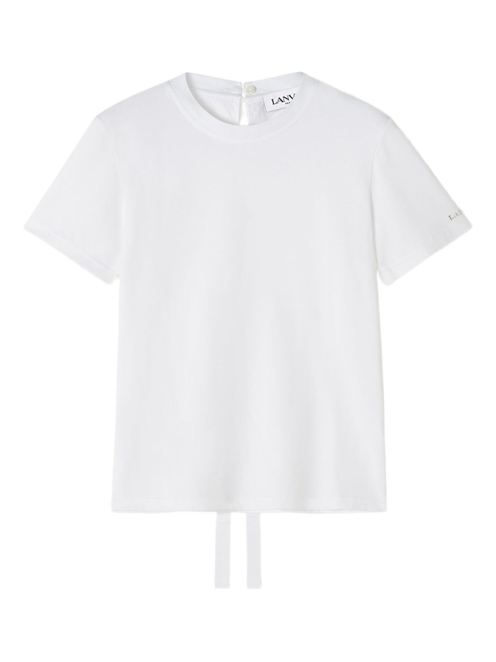 Short-Sleeved Top with Rounded Neckline