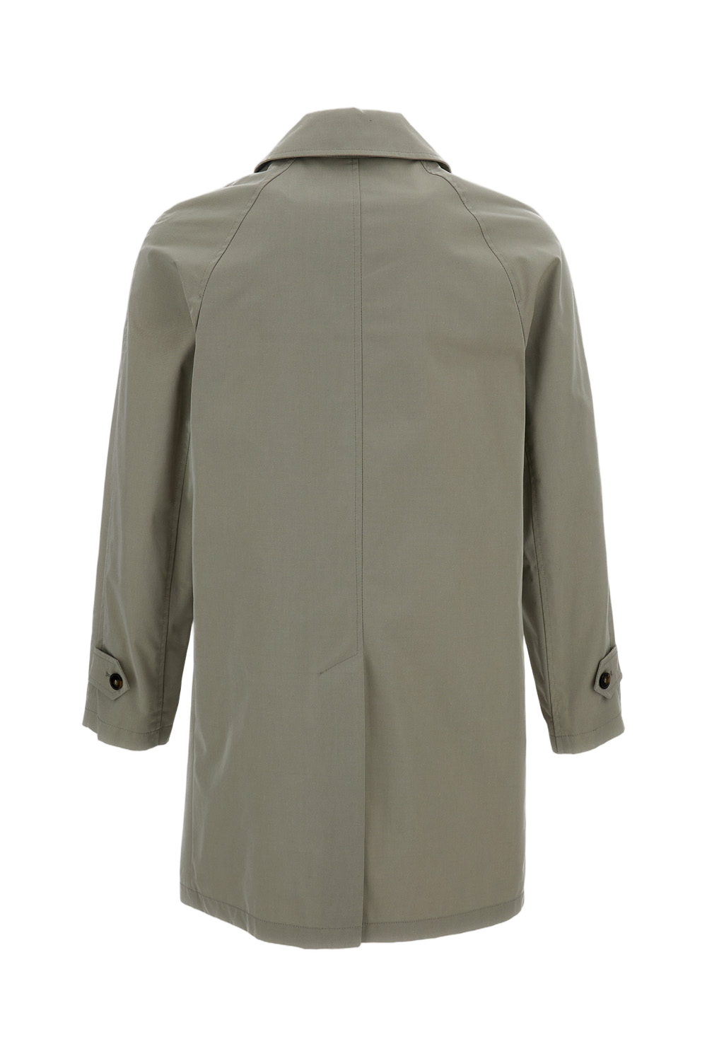 Grey Coat with Concealed Button Placket