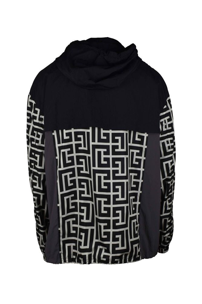 Monogrammed Nylon Windbreaker Jacket With Drawstring Hood