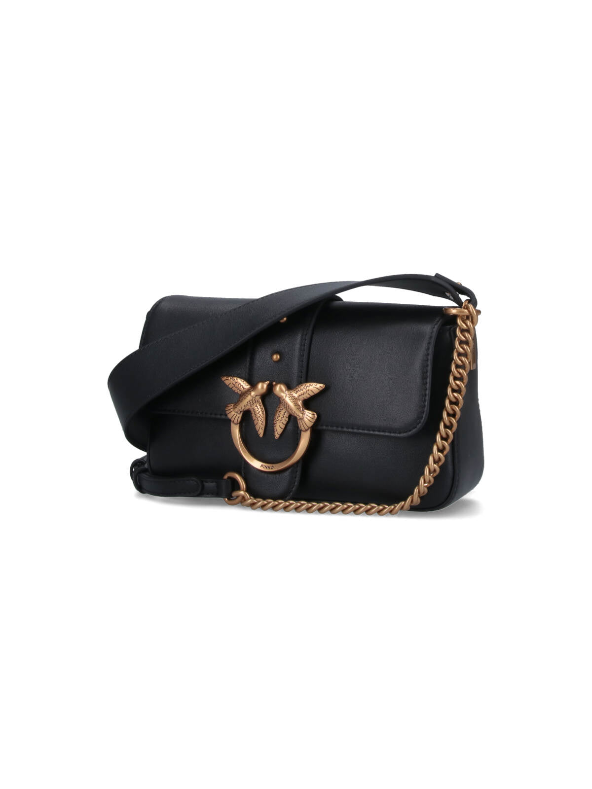Structured Black Bag With Detachable Shoulder Strap
