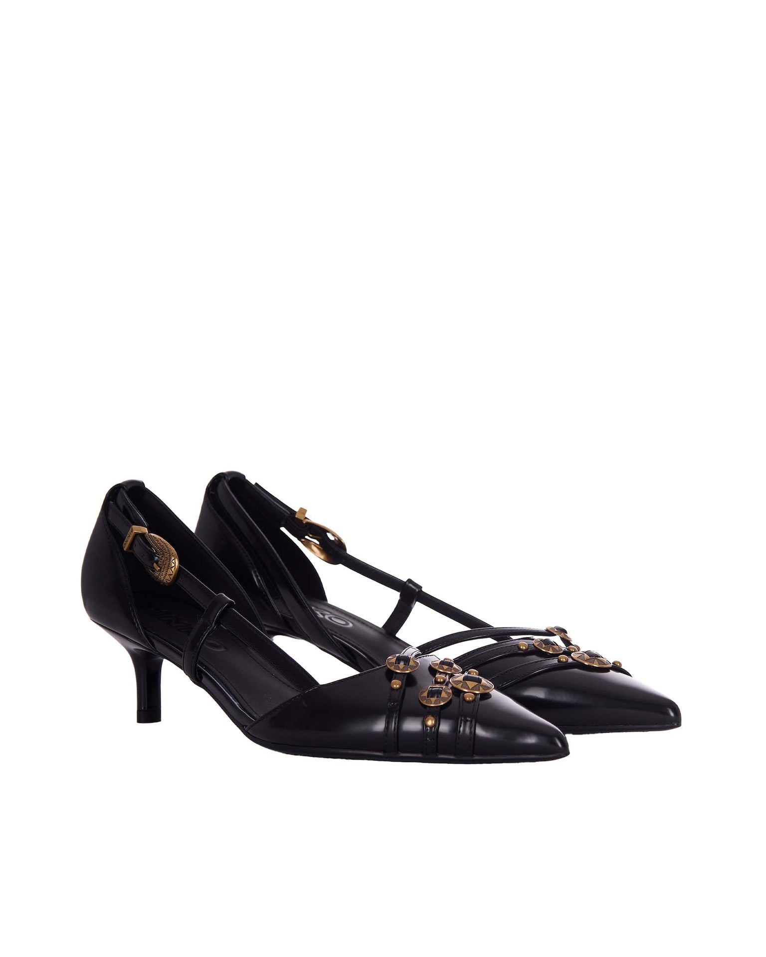 Slingback Pointed-Toe Shoes With Decorative Buckles
