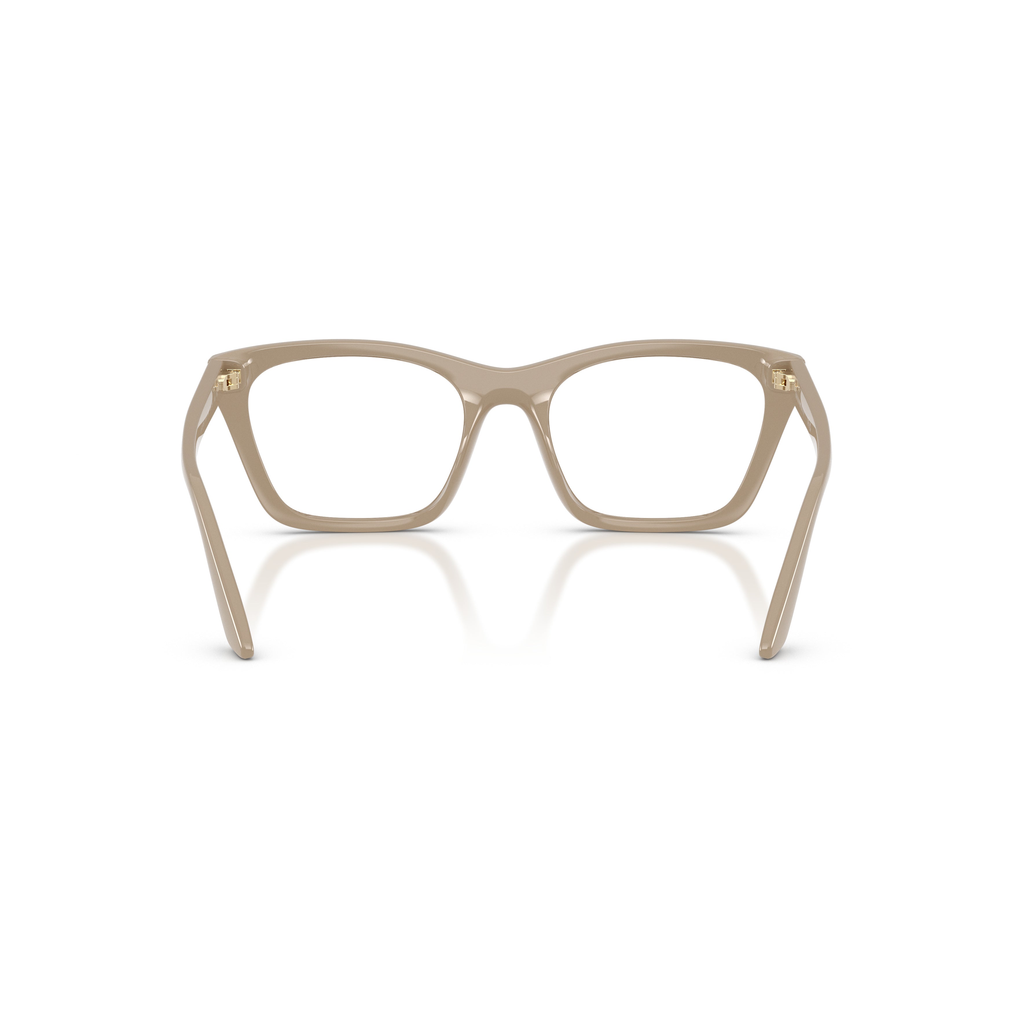 Oversized Square Frame Eyeglasses with Gold-tone Accents