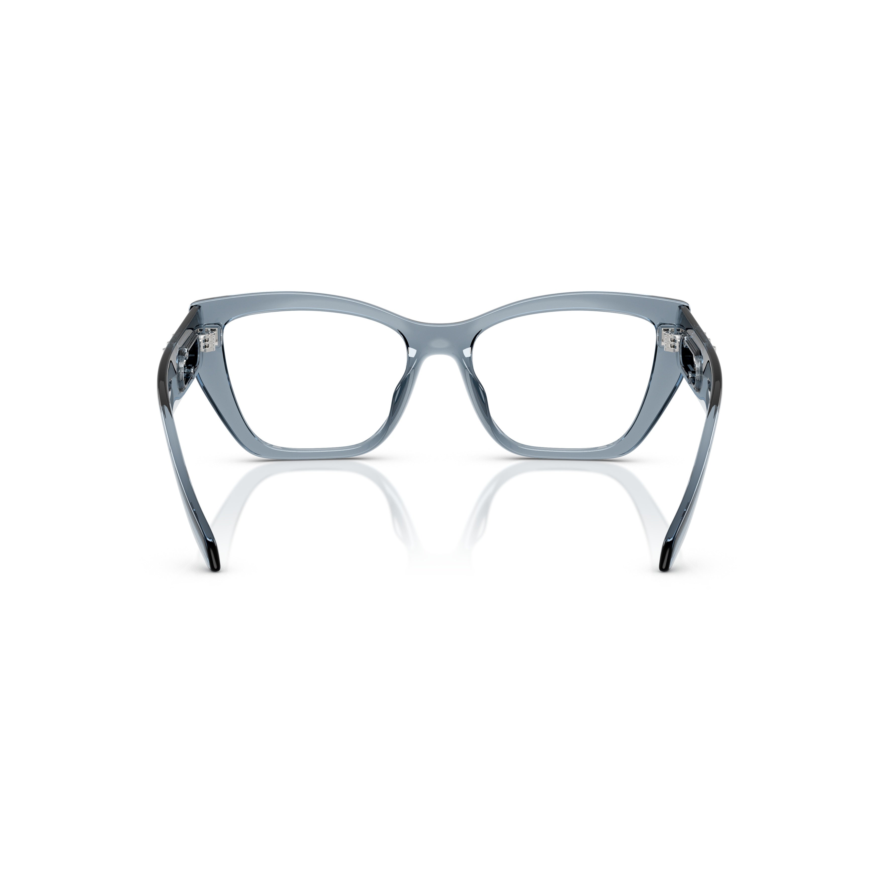 0mk4149u Oversized Square Frame Sunglasses in Translucent Smoky Blue