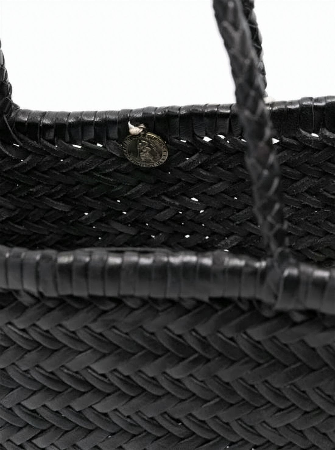 Woven Buffalo Leather Tote Bag