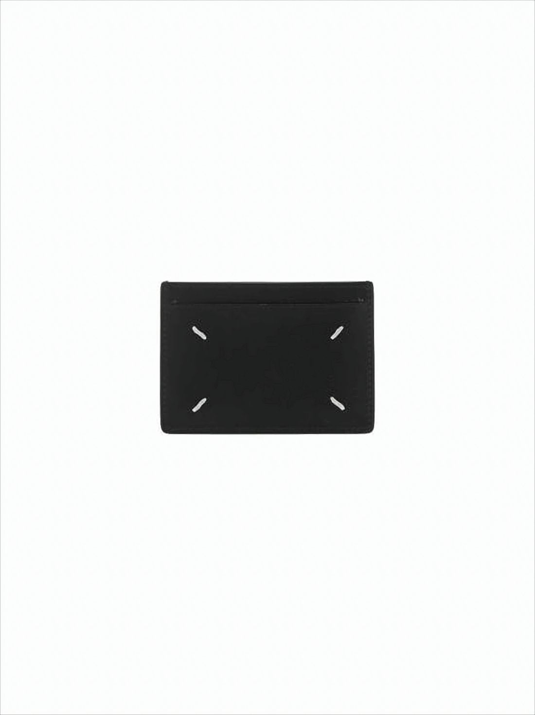 Rectangular Black Calf Leather Wallet