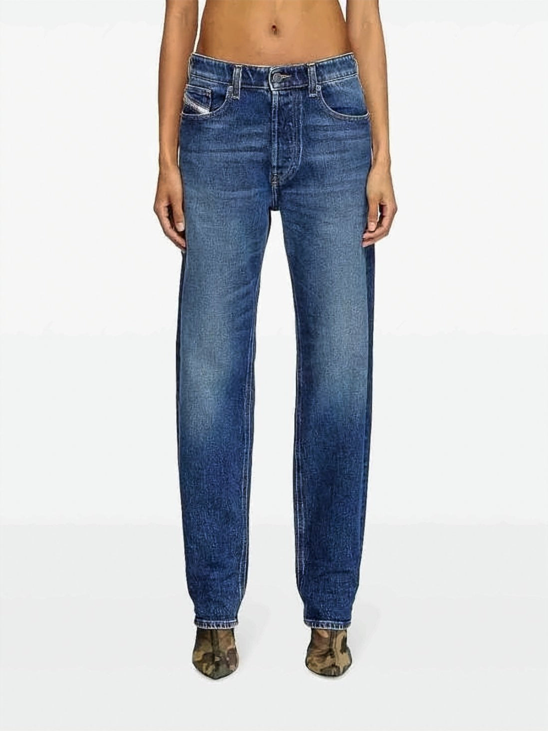 Blue Straight-Leg Slightly Relaxed Fit Jeans