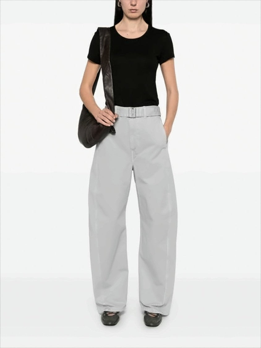 Fitted Short-Sleeve Cotton T-Shirt with Round Neckline