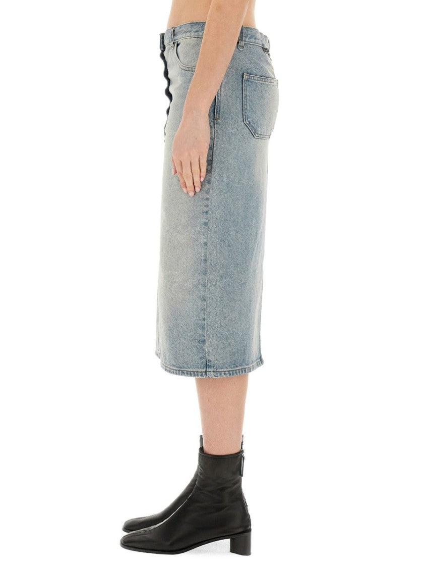 Button-Down Midi Skirt