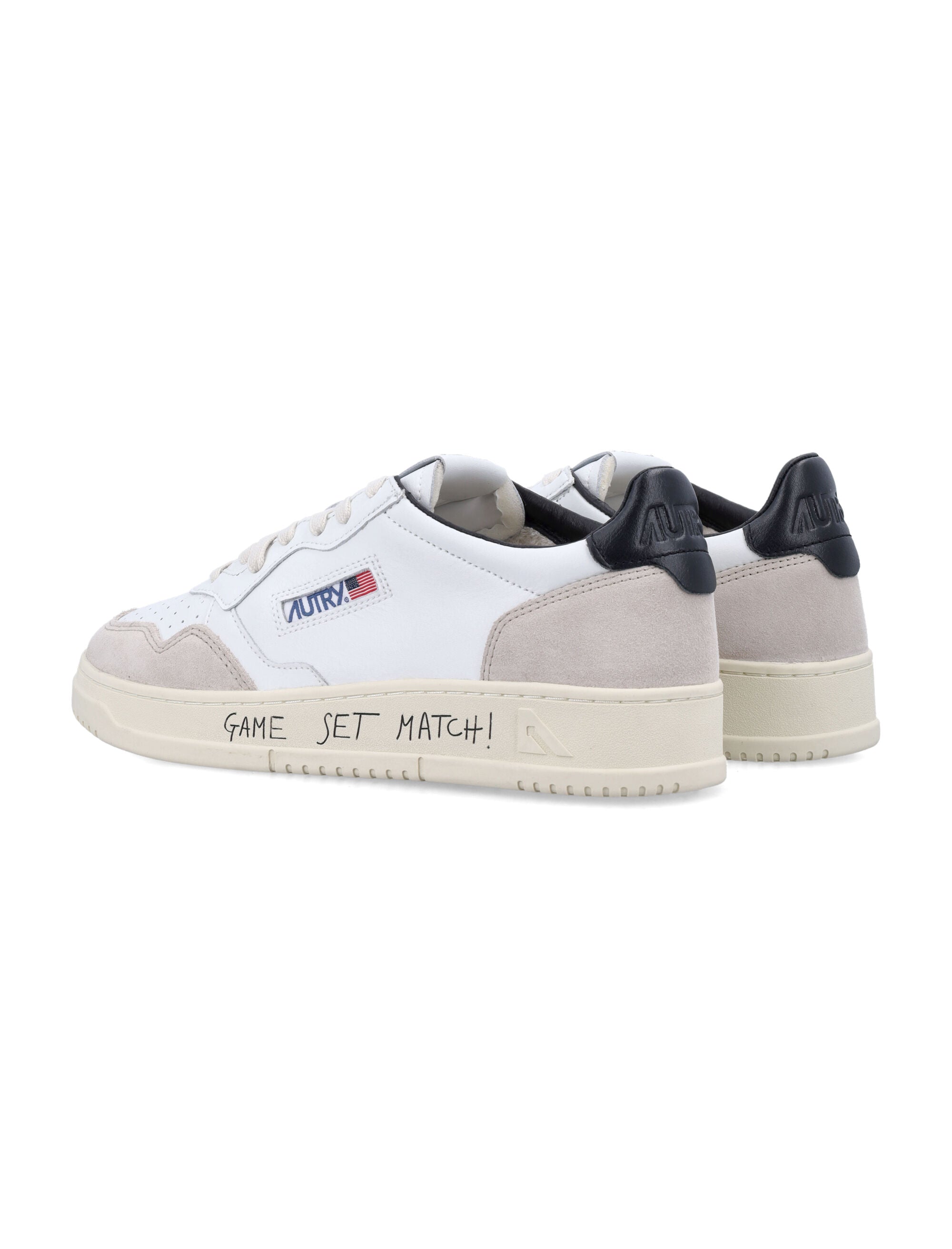 Medalist Low White & Black Leather Sneaker