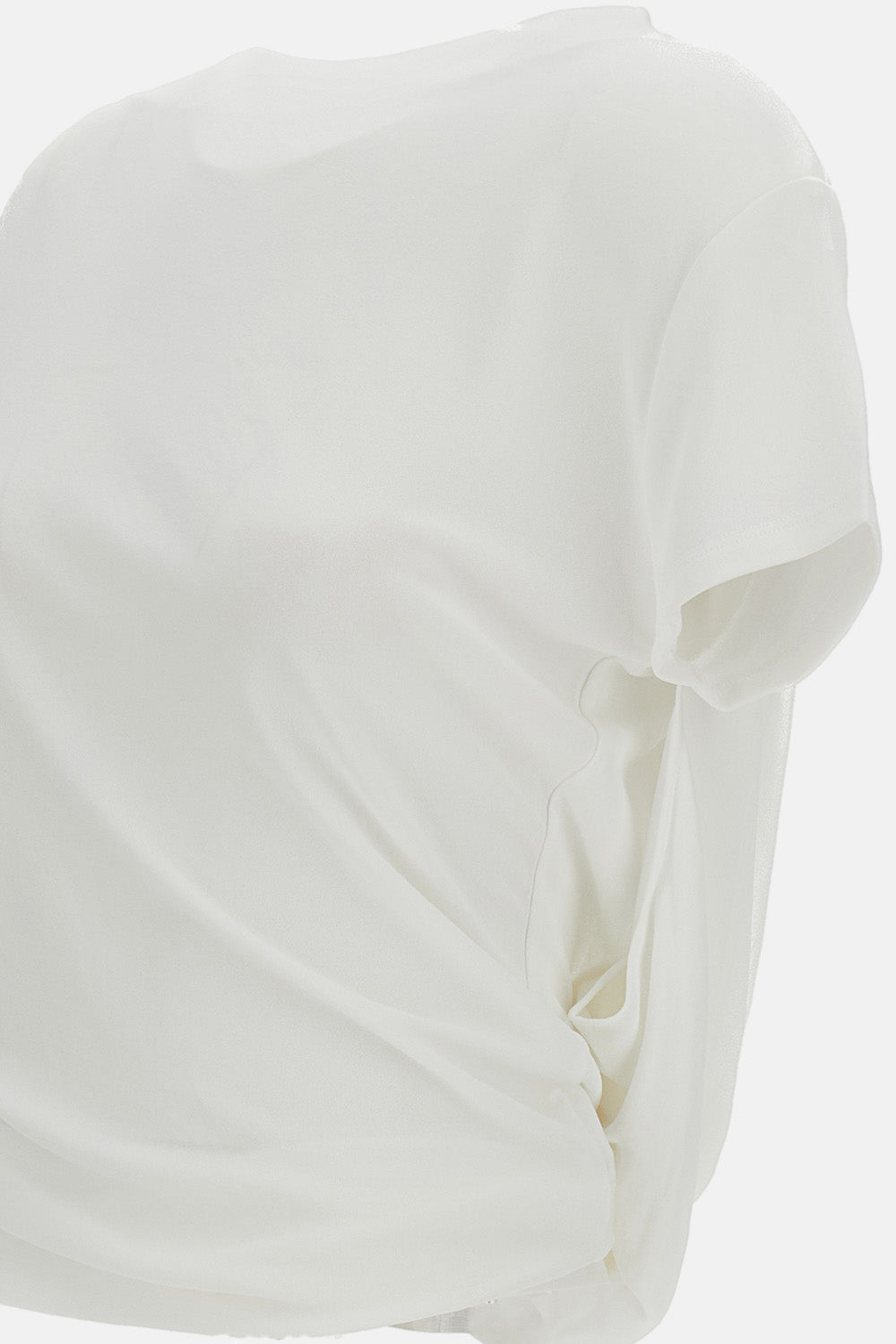 Fluid Viscose Draped Open-Back Top