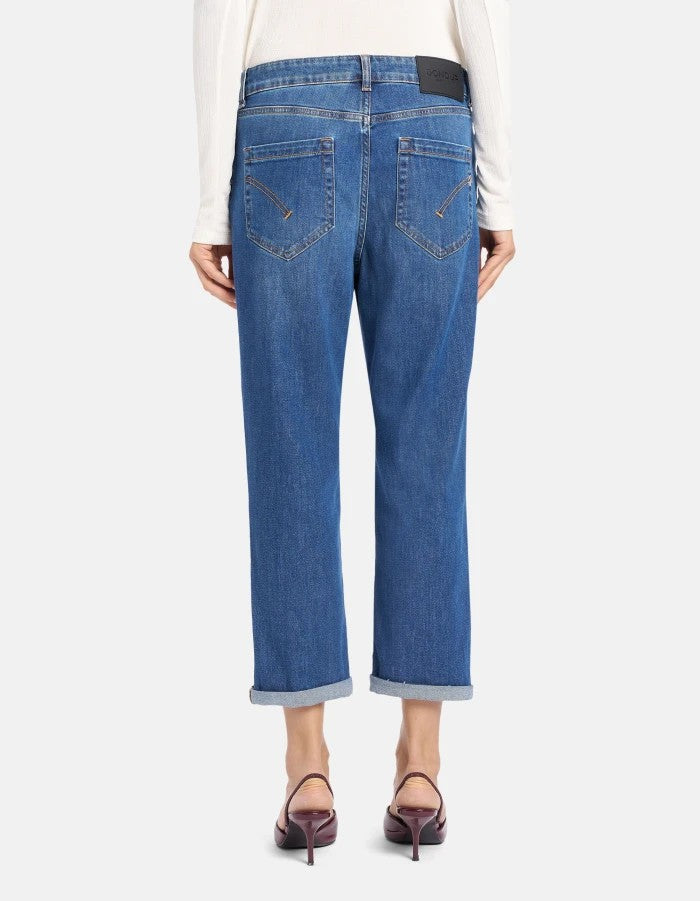 Straight-Leg Jeans with Mid-Rise Waist and Timeless Finish