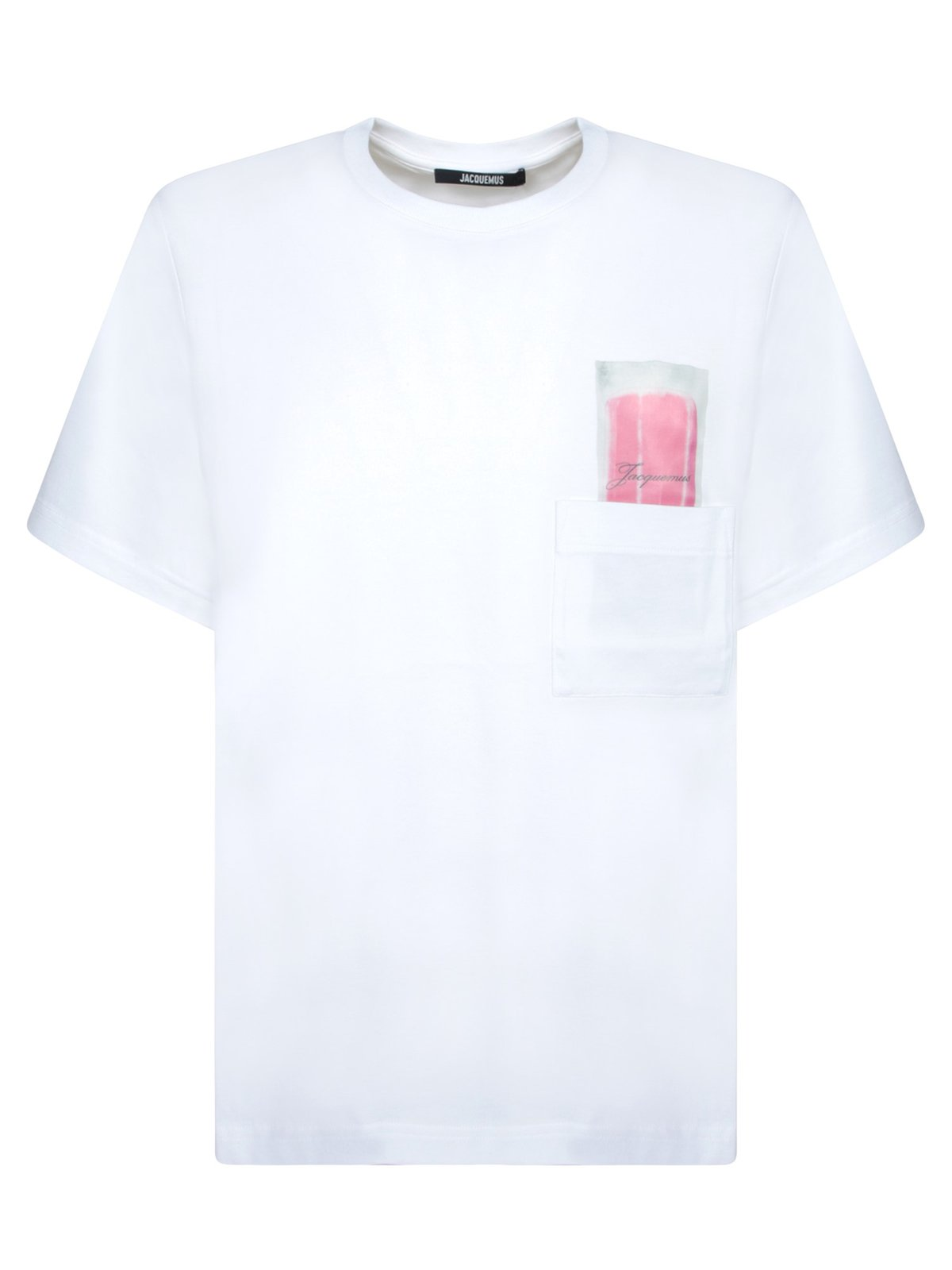Short-Sleeved Cotton T-Shirt With Subtle Graphic Detail