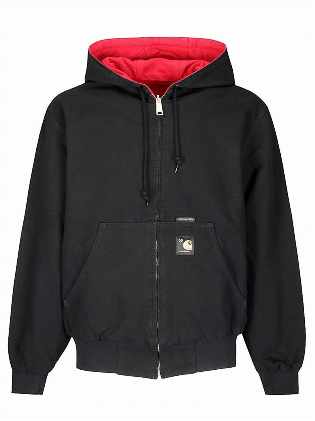 Reversible Black and Red Canvas Jacket