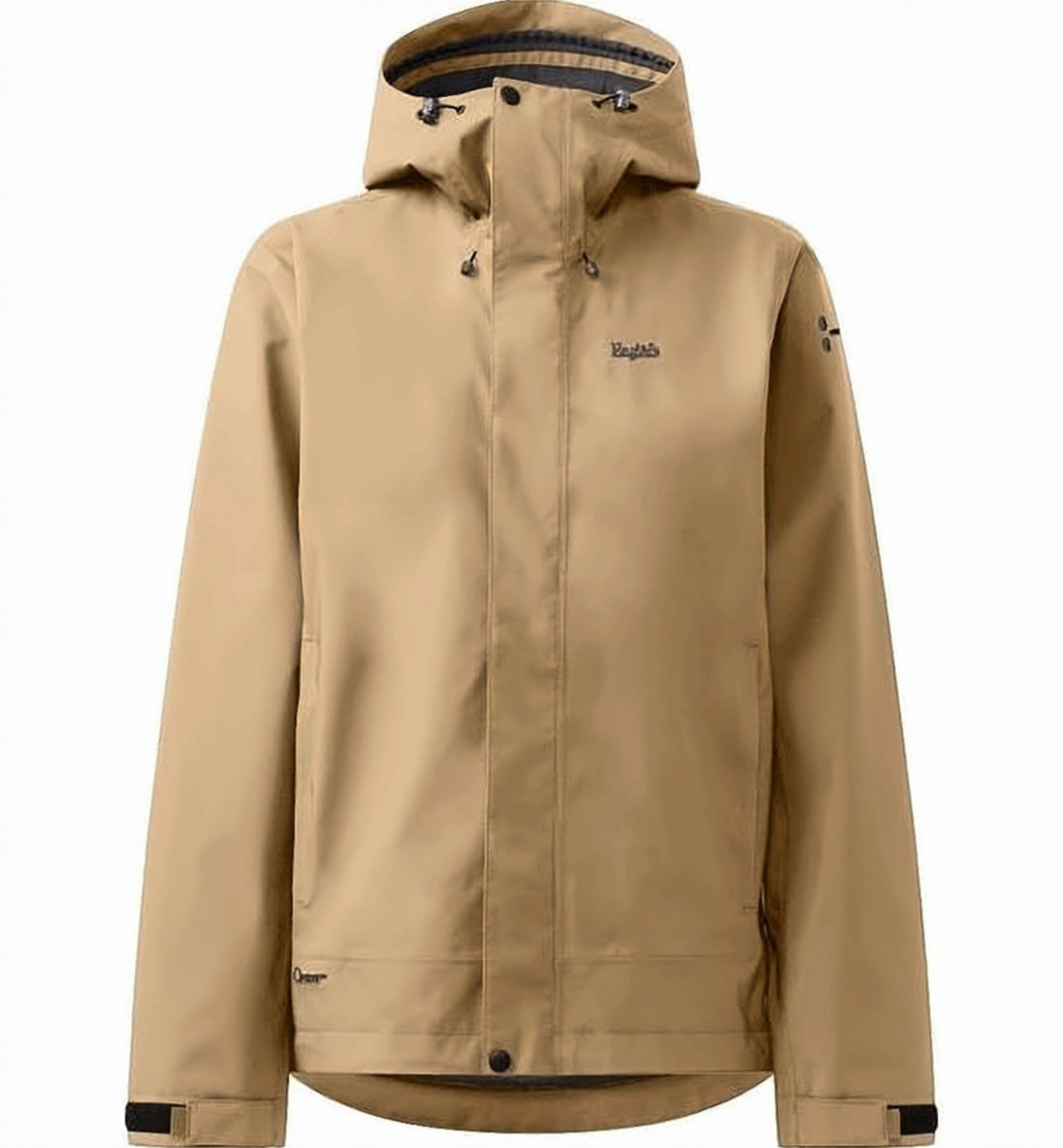 Hooded Brown Jacket with Concealed Zipper