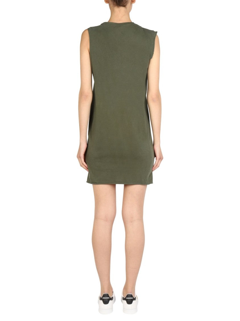 Mini Round Neckline Dress