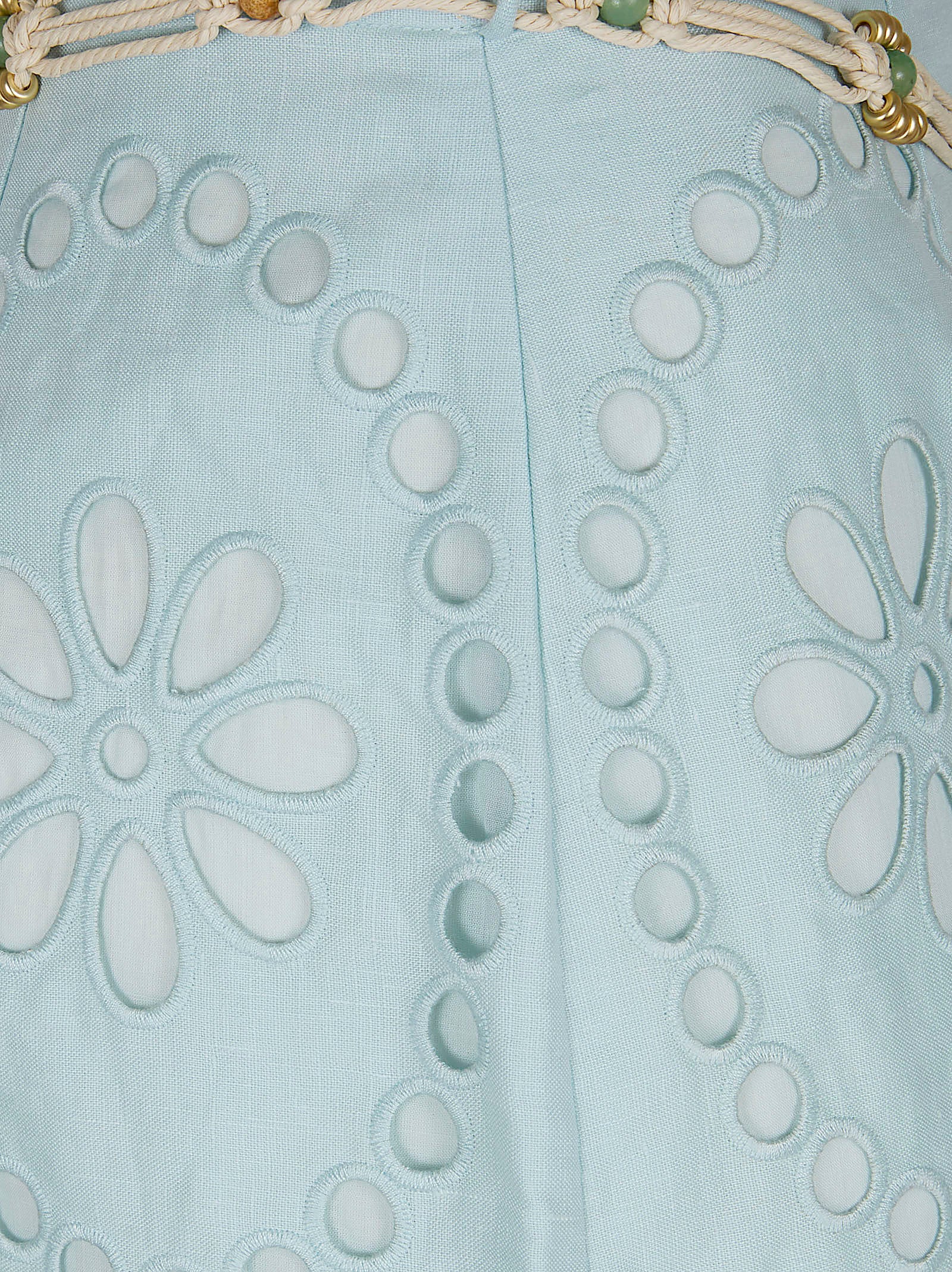 Fitted Midi Skirt with Scalloped Embroidery