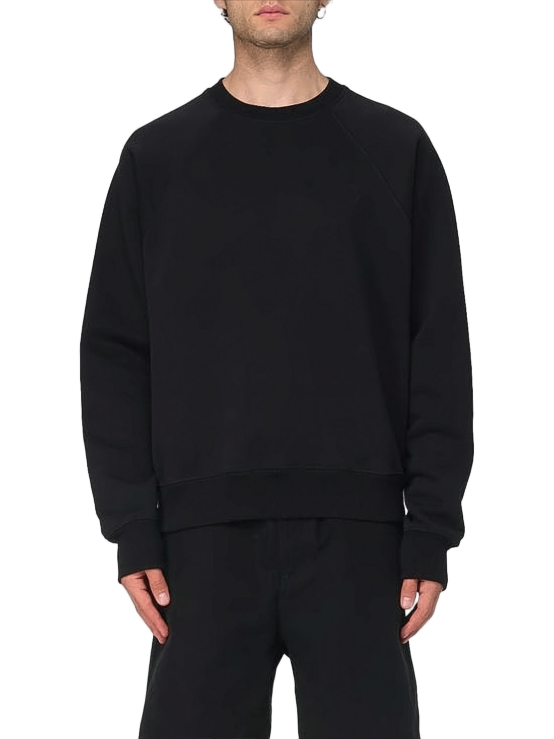 Long-Sleeve Crewneck Sweatshirt with Subtle Logo