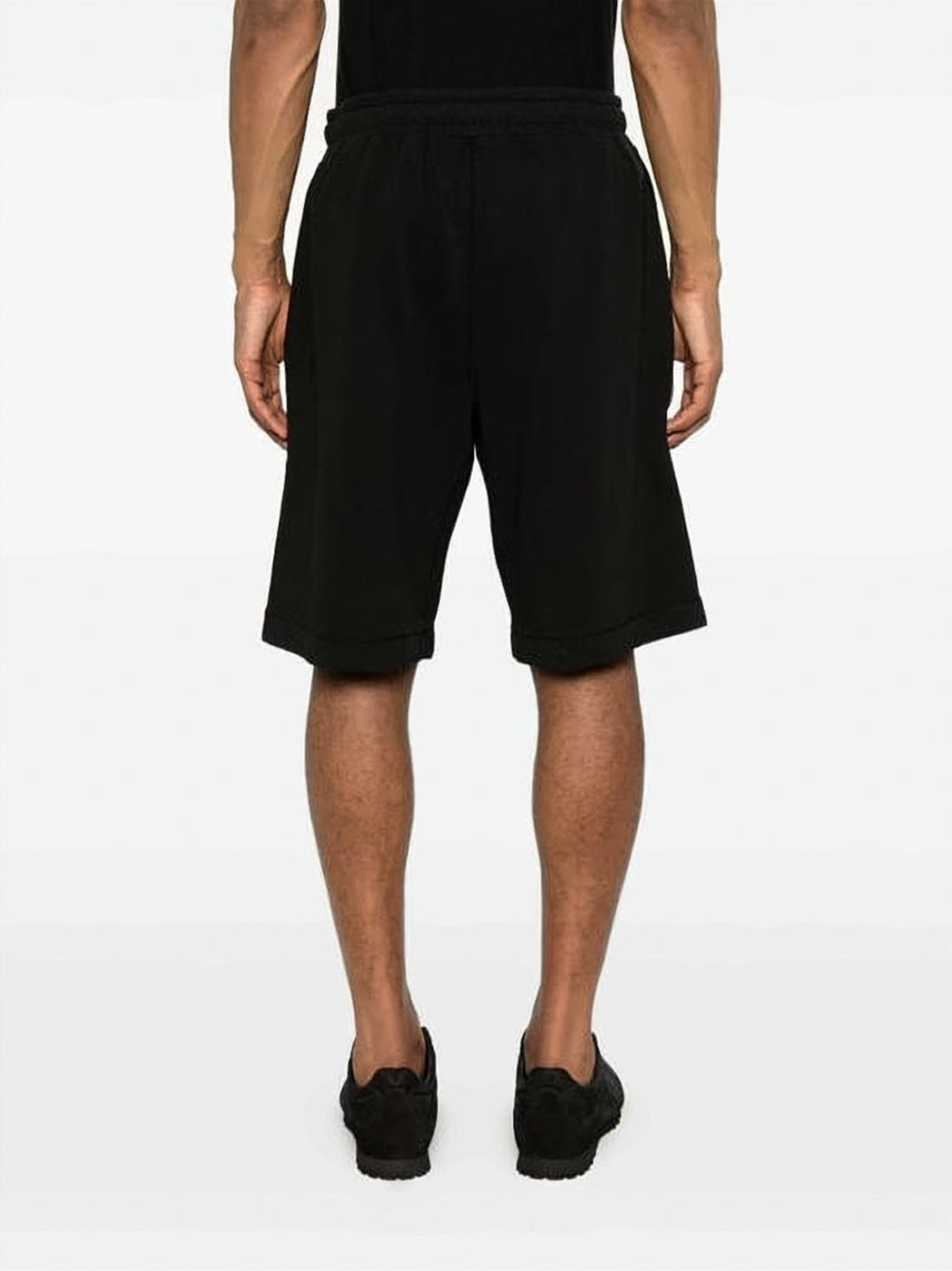 Relaxed Fit Olive Shorts With Button Closure And Flap Pocket
