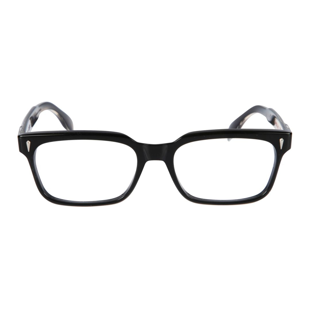 Pekigno-53 Classic Rectangular Frame Sunglasses with Silver Accents