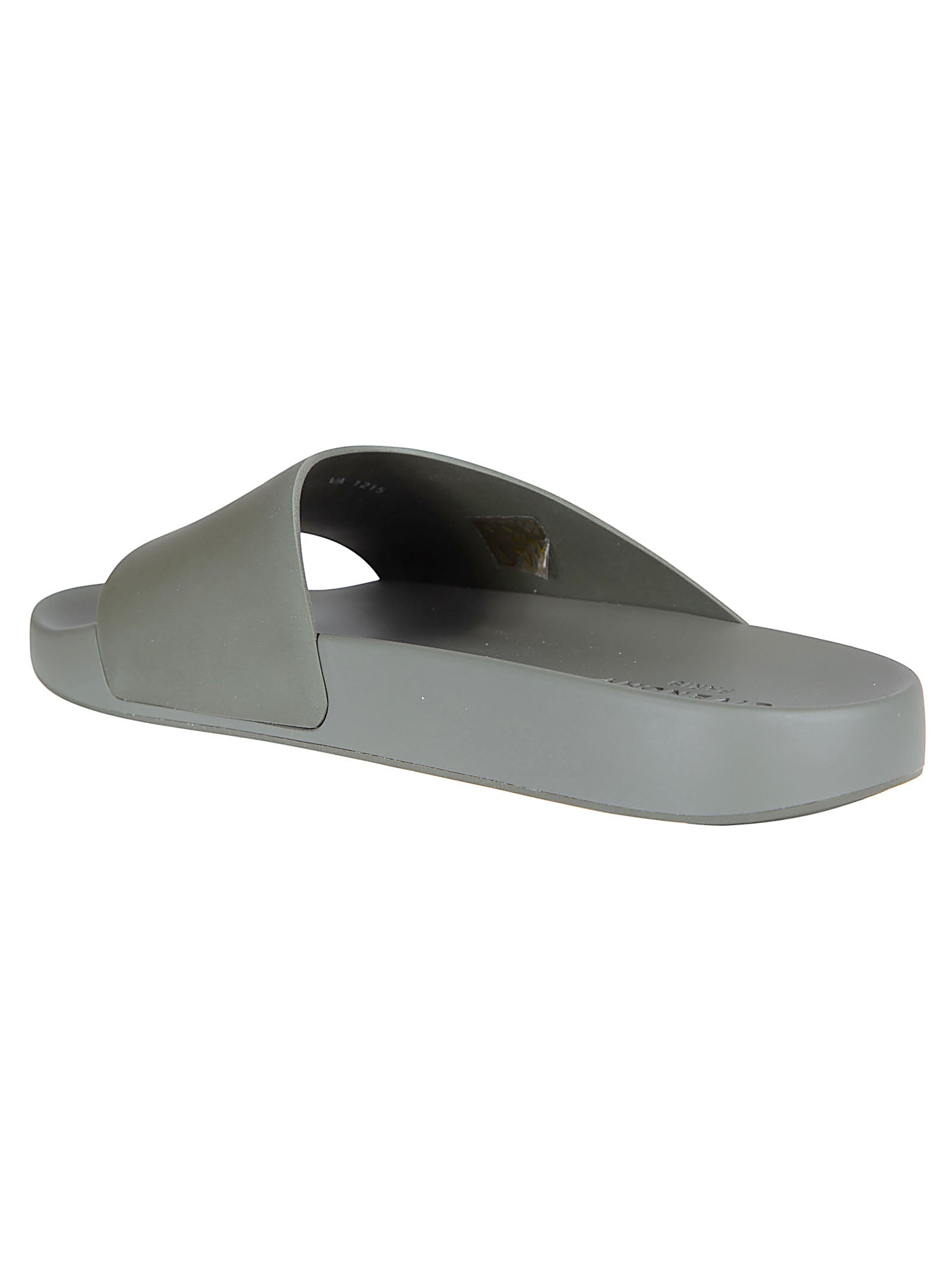 Asymmetrical Grey Rubber Slides with Givenchy Paris Logo