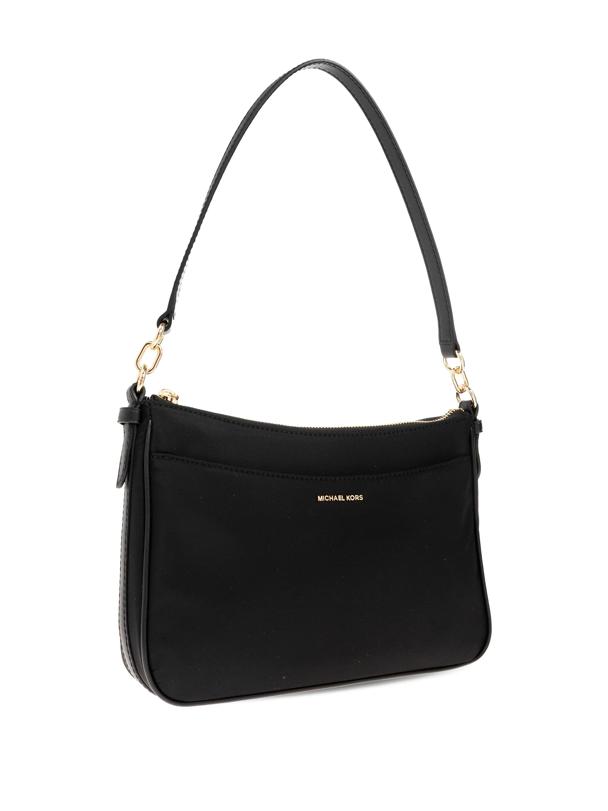 Black Pochette Rectangular Smooth Leather Bag