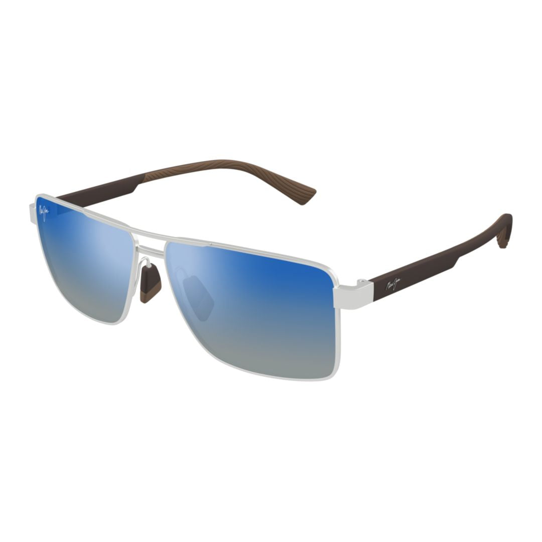 Piha Metal Frame Sunglasses with Blue Gradient Lenses
