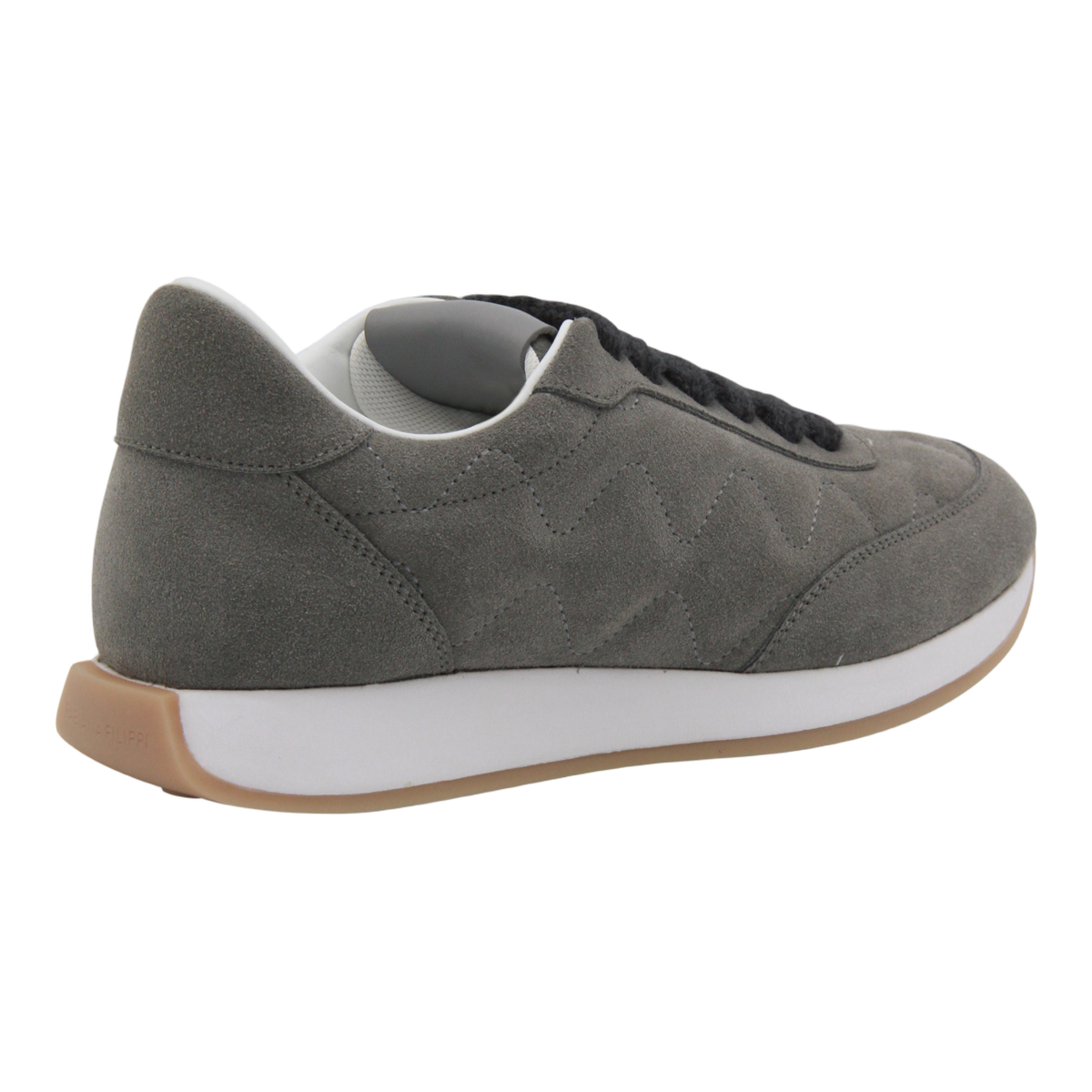 Soft Suede Sneakers with Zigzag Stitch Design