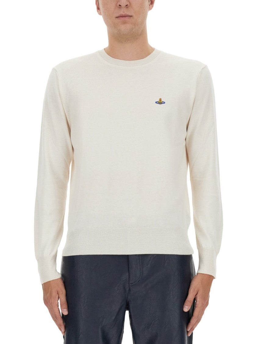 Cotton-Cashmere Blend Jersey With Embroidered Logo