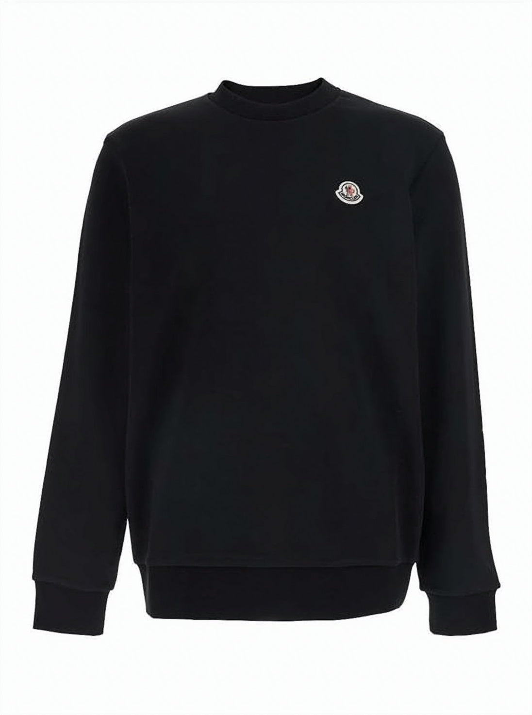Long-Sleeve Crewneck Sweatshirt with Subtle Logo Patch