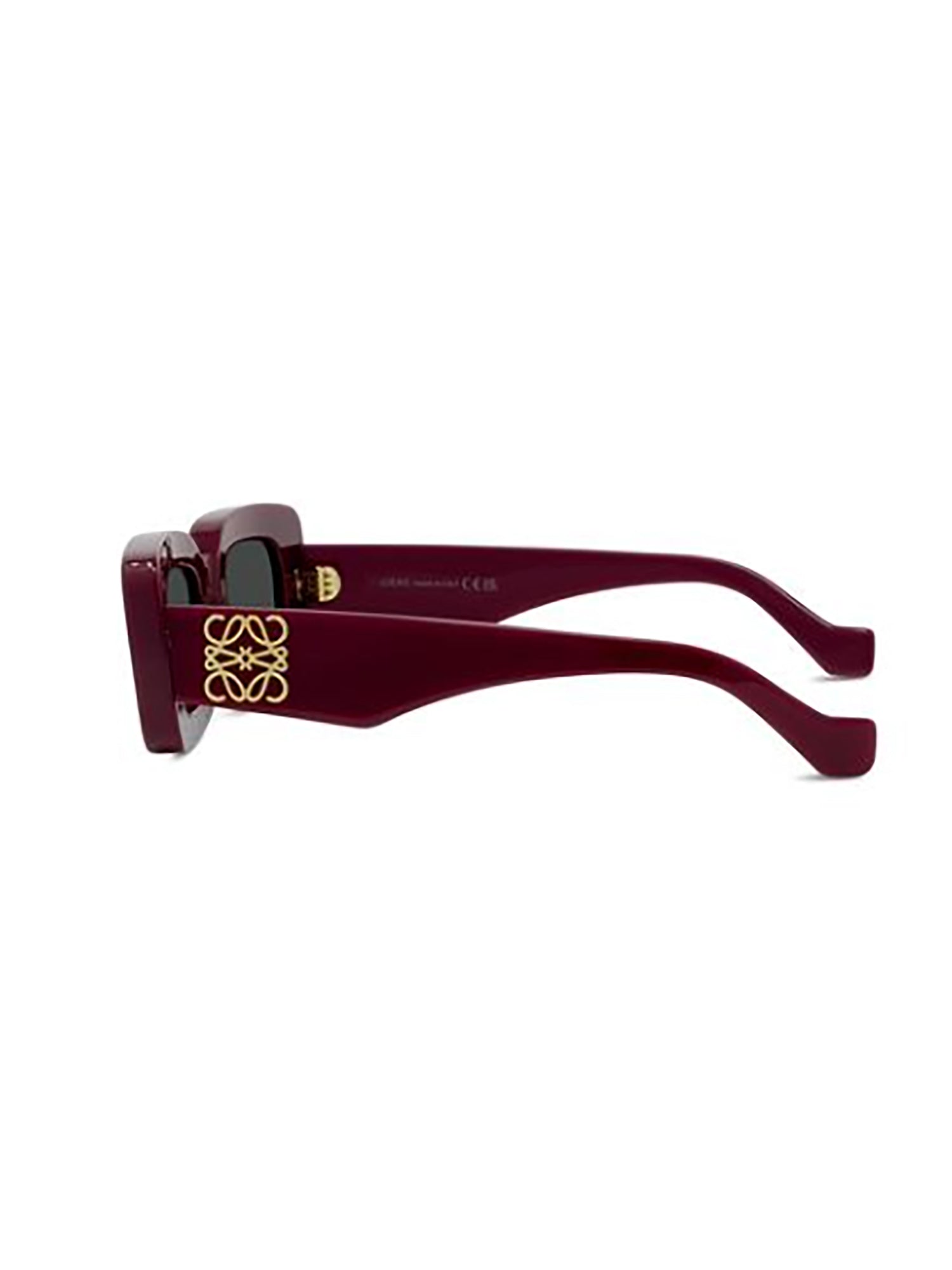 Bold Rectangular Red Frame Sunglasses