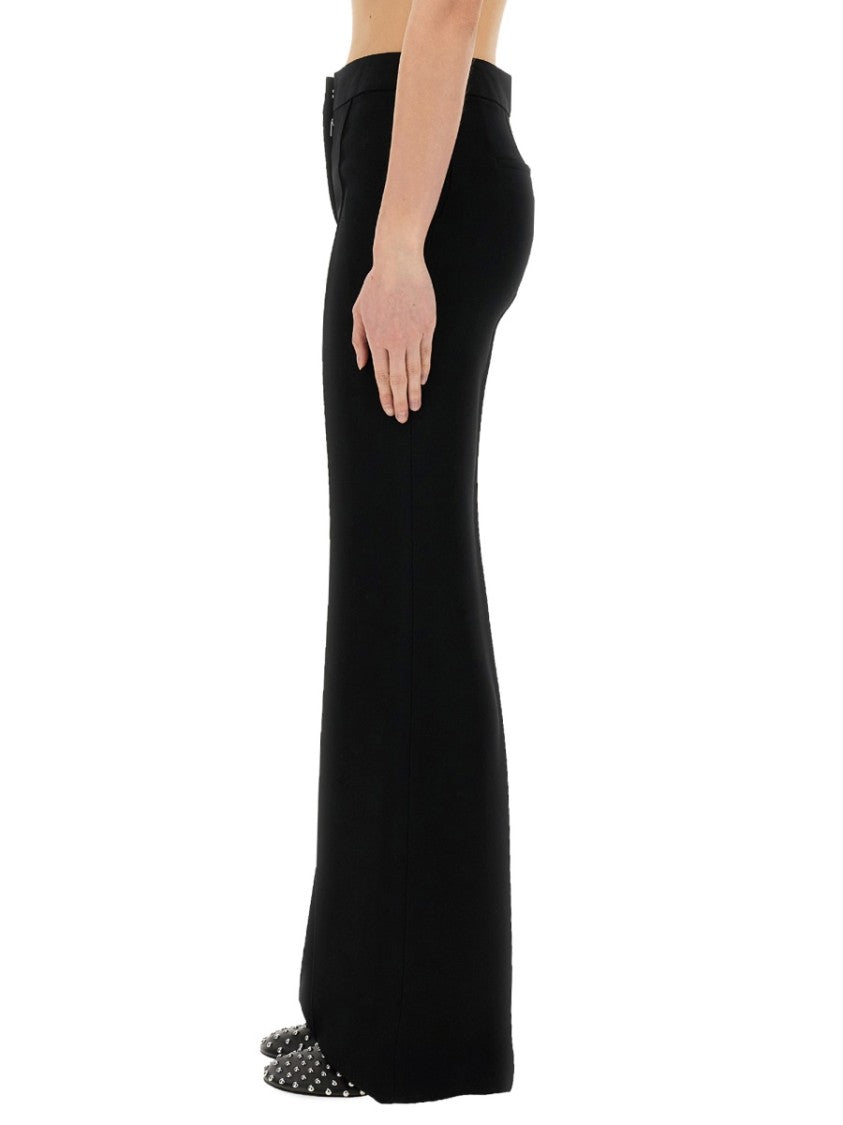 Wide-Leg Tailored Viscose Blend Pants
