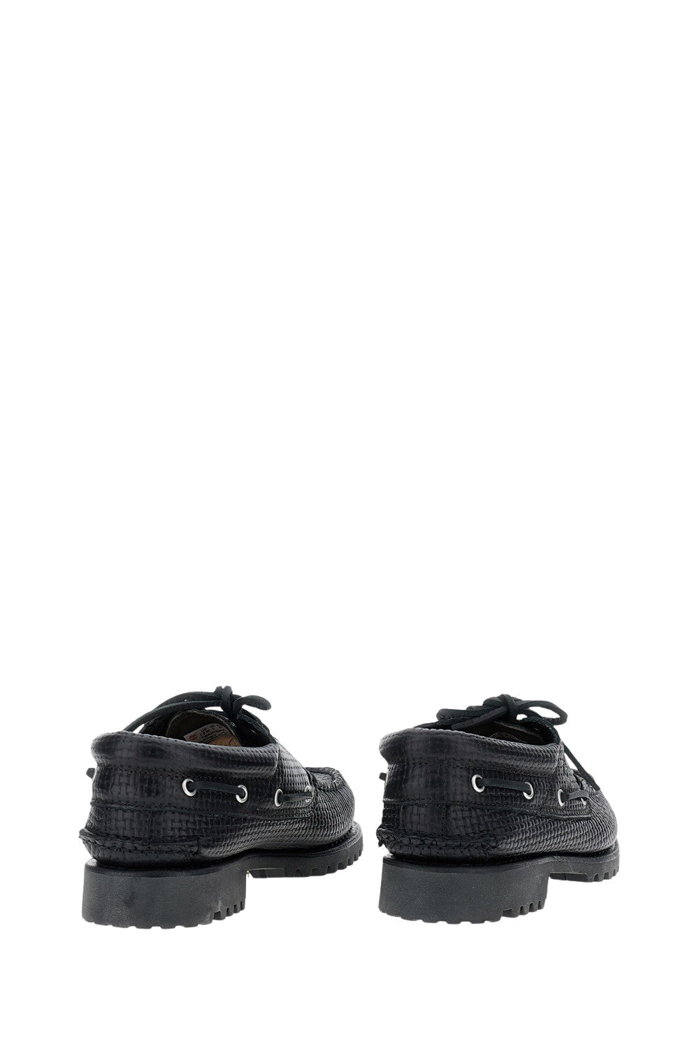 Black F-Grain Boat Shoe