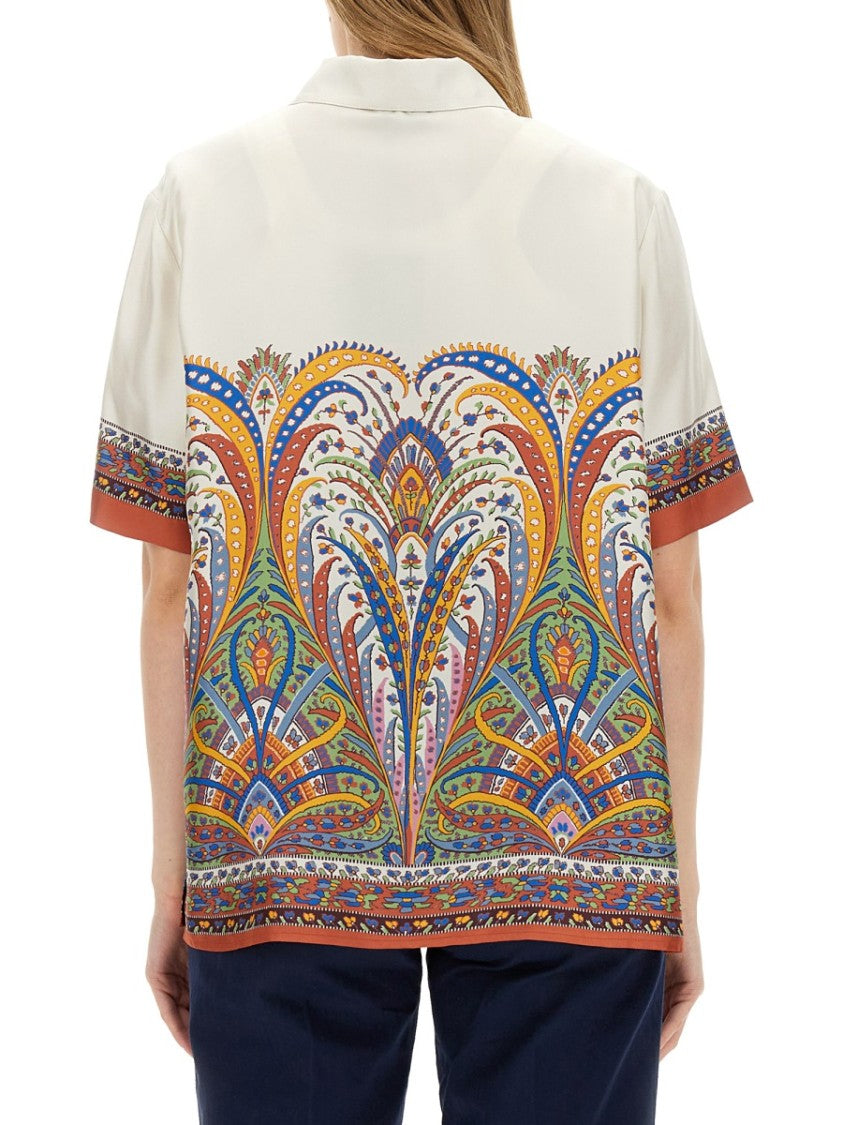Vibrant Printed Silk Shirt