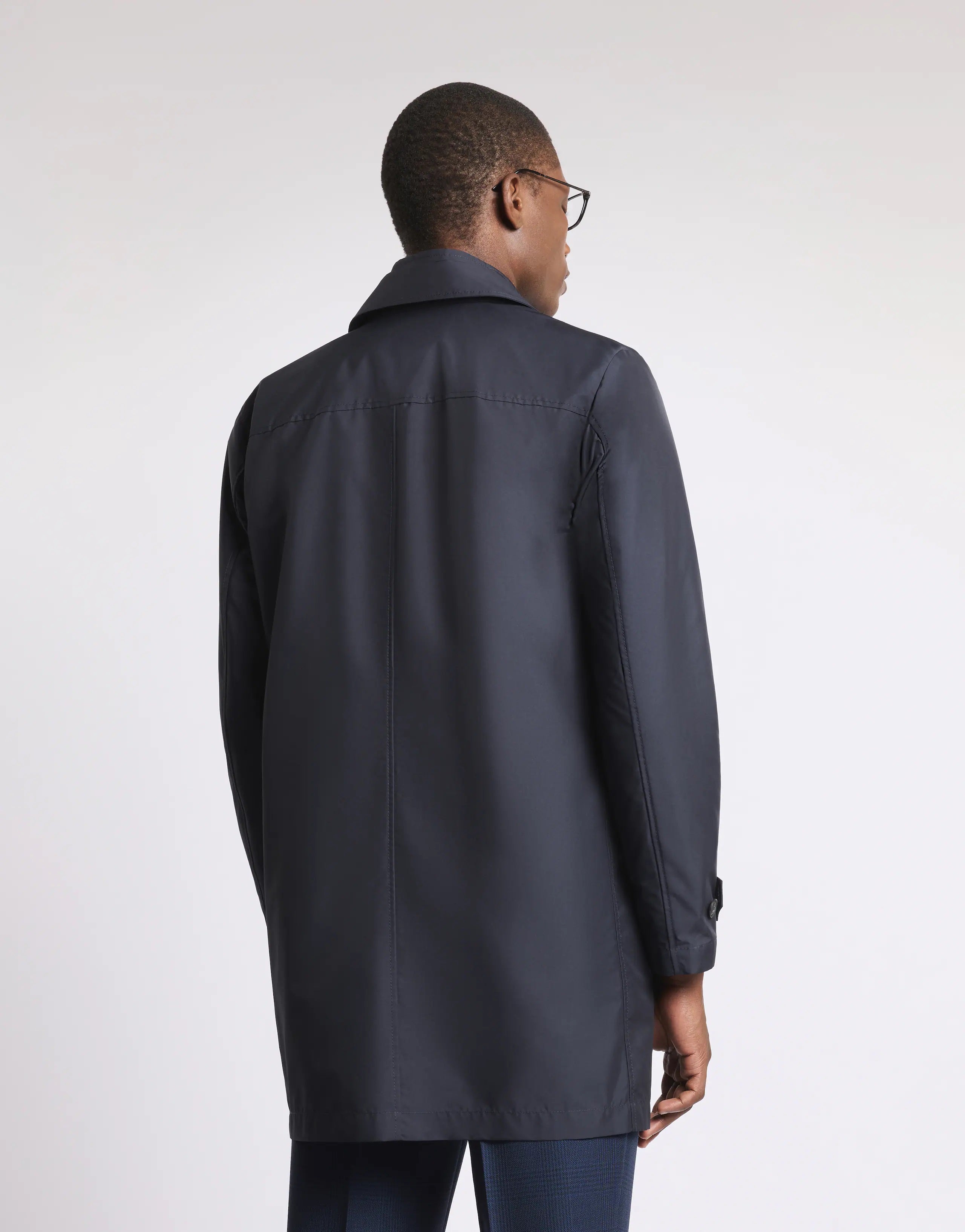 Morning Db Front Trench Coat in Baltic Blue