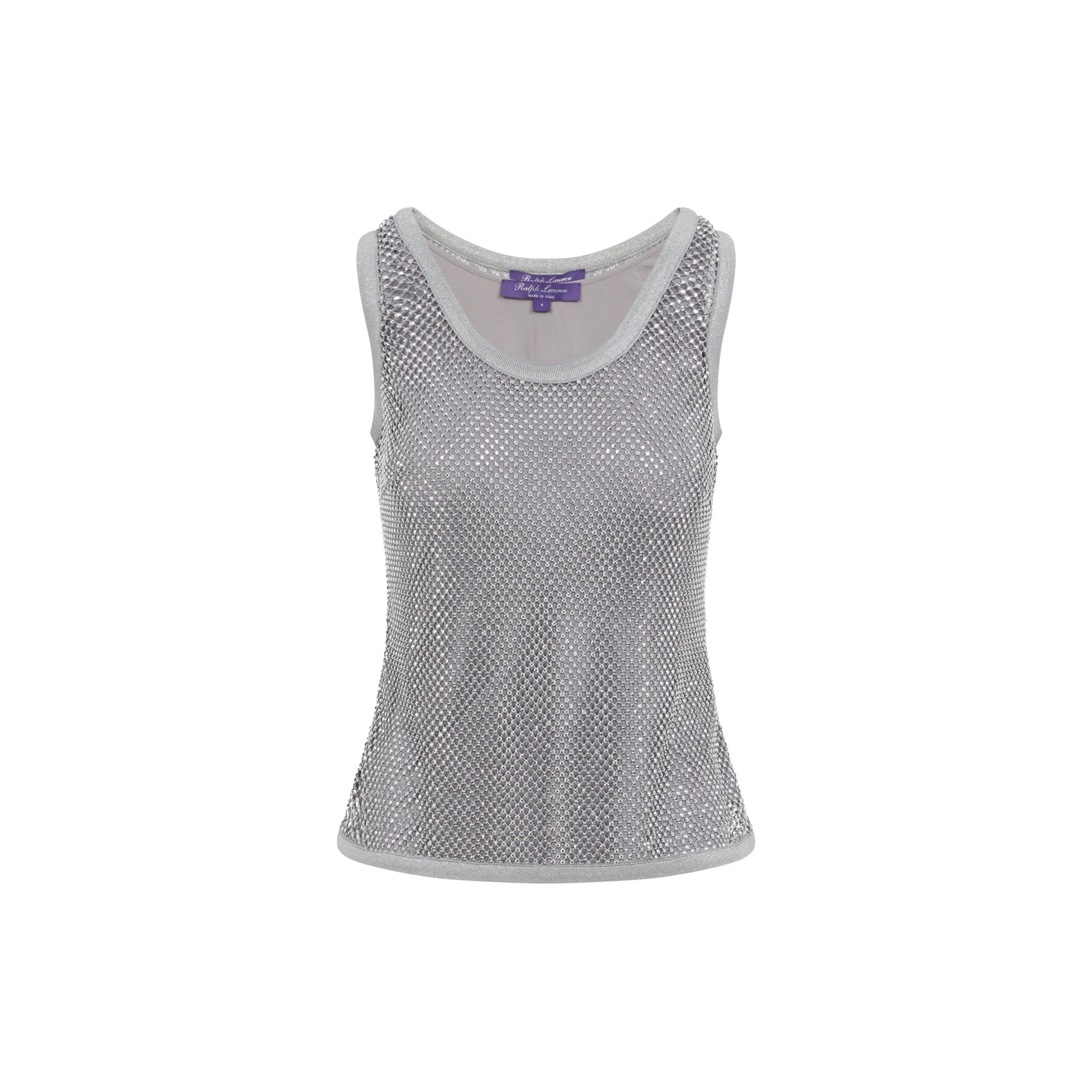Fitted Sleeveless Top with Textured Overlay