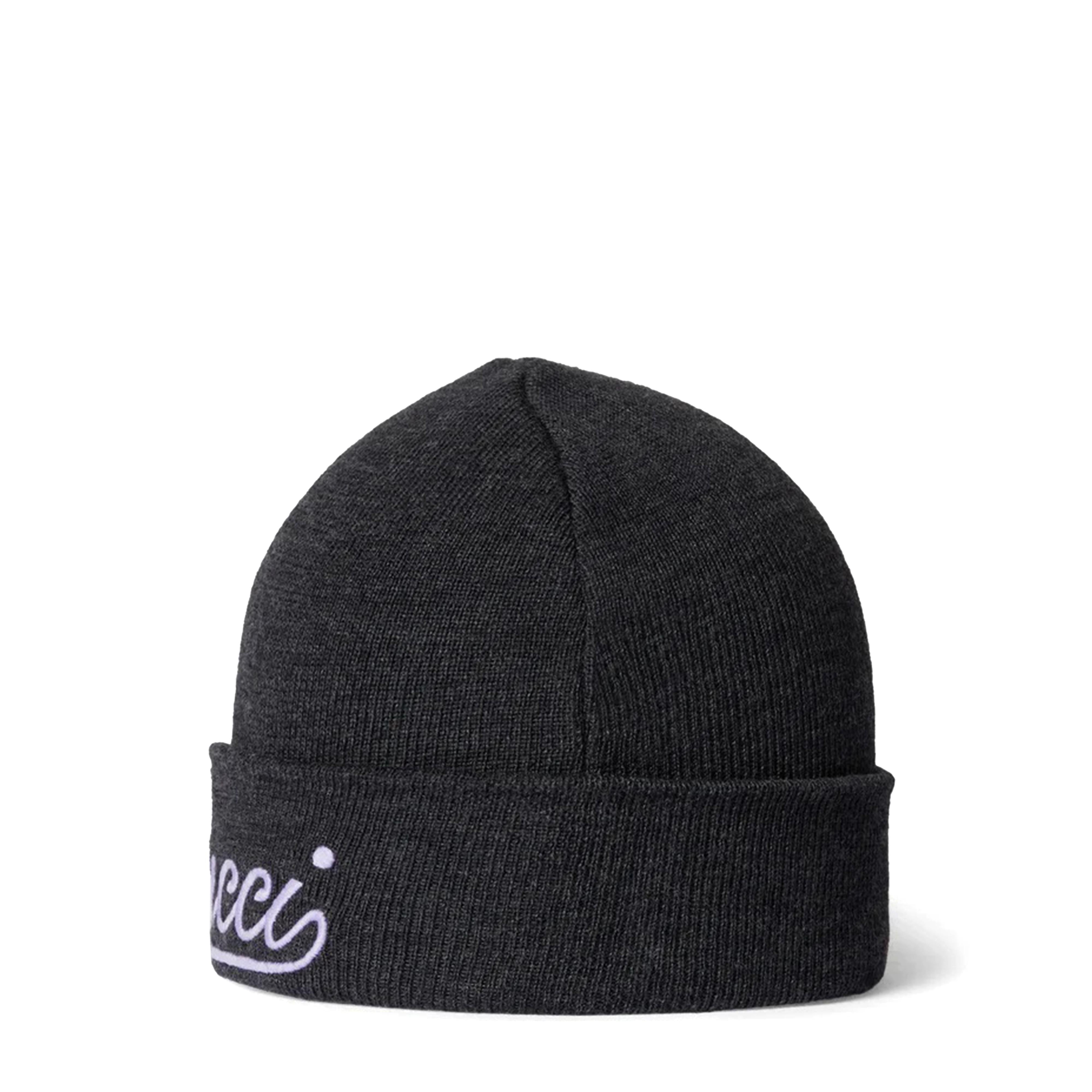 Knitted Grey Wool Hat