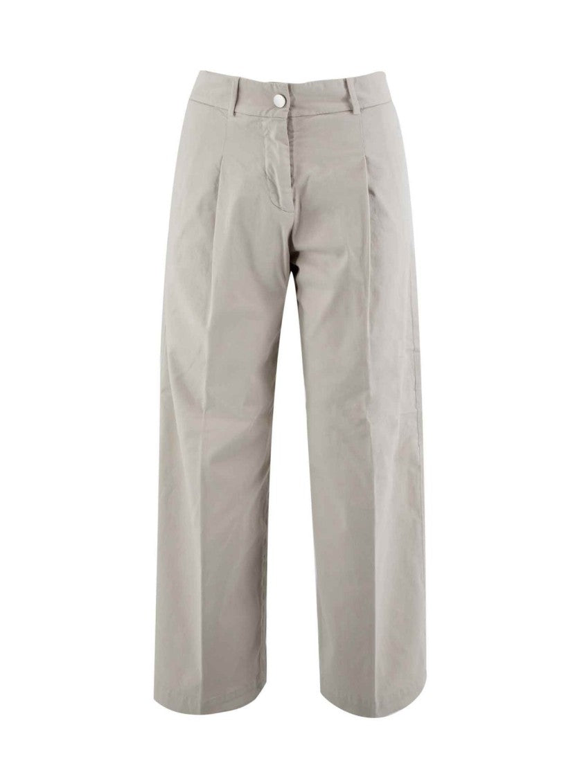 Straight-Leg Trousers With Mid-Rise Waist