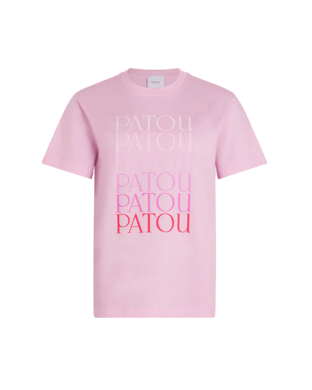 Short-Sleeved Primrose Pink T-Shirt With Logo Print