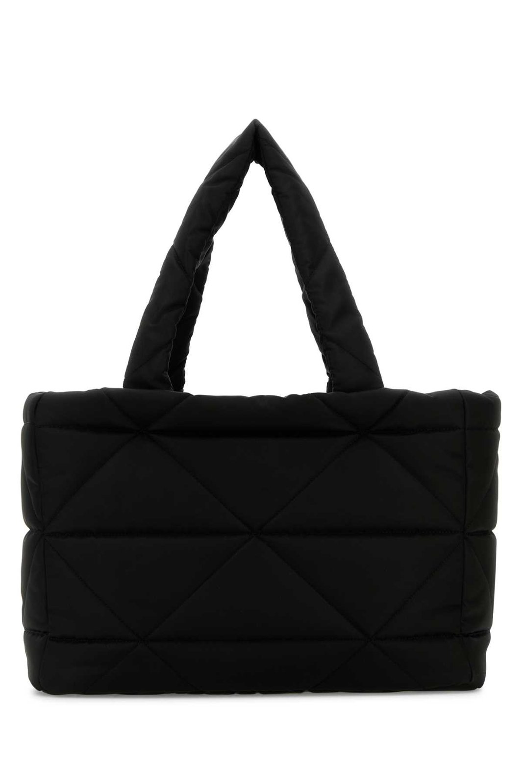 Quilted Black Tote Bag