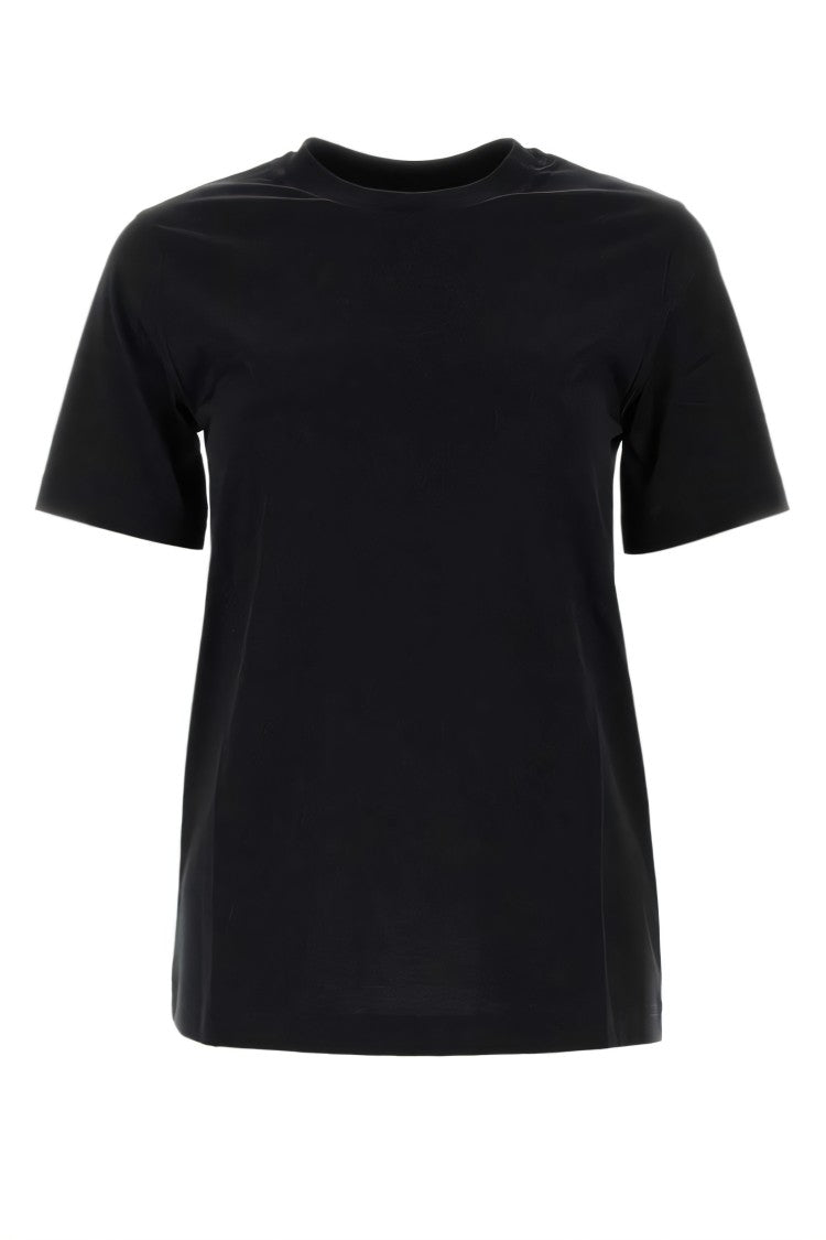 Black Short-Sleeve T-Shirt with Classic Crew Neckline